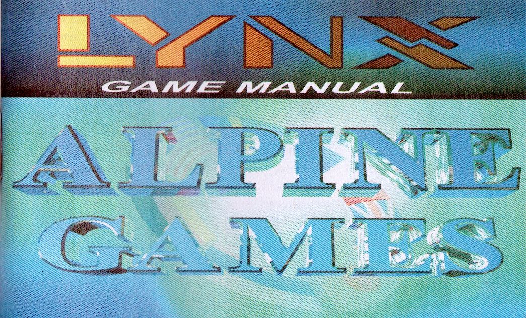 Manual for Alpine Games (Lynx): Front