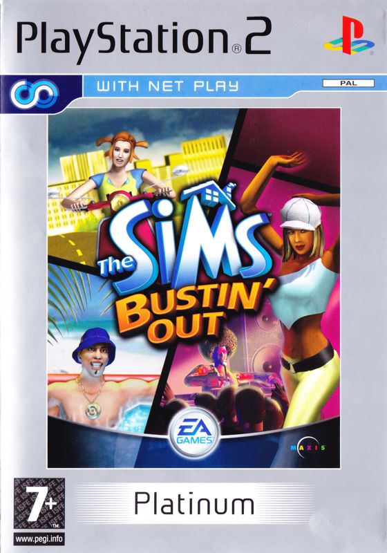 Front Cover for The Sims: Bustin' Out (PlayStation 2) (Platinum release)