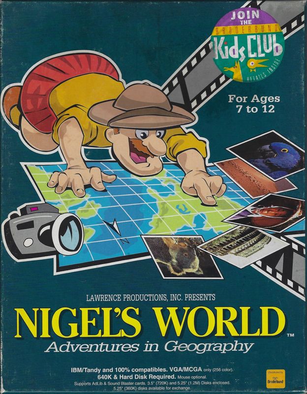 Front Cover for Nigel's World: Adventures in Geography (DOS)