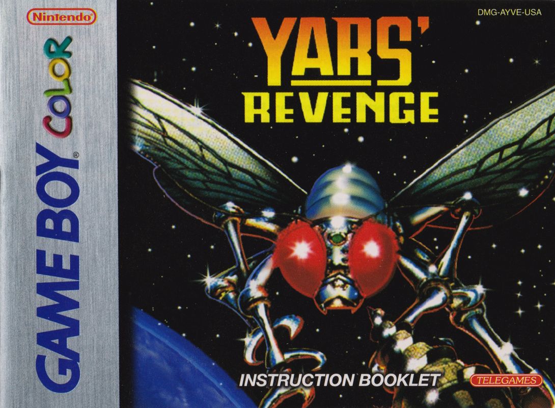 Manual for Yars' Revenge (Game Boy Color): Front
