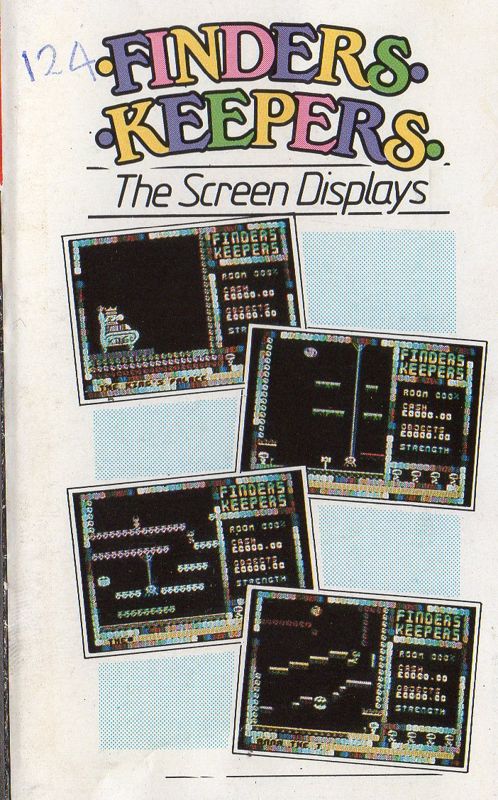 Inside Cover for Finders Keepers (Commodore 64)