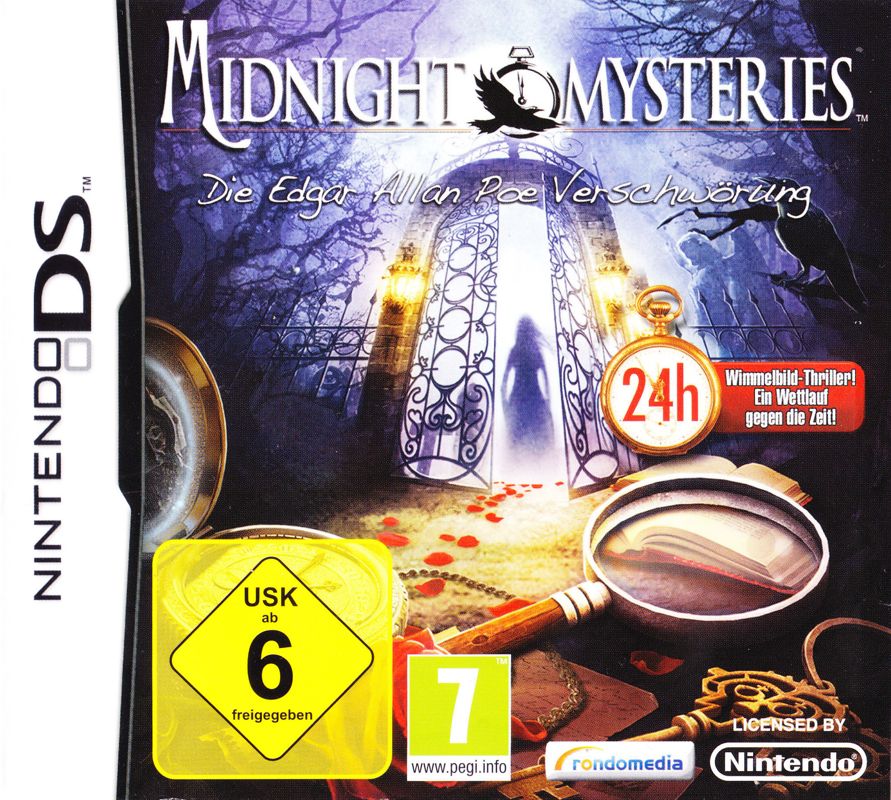 Front Cover for Midnight Mysteries: The Edgar Allan Poe Conspiracy (Nintendo DS)