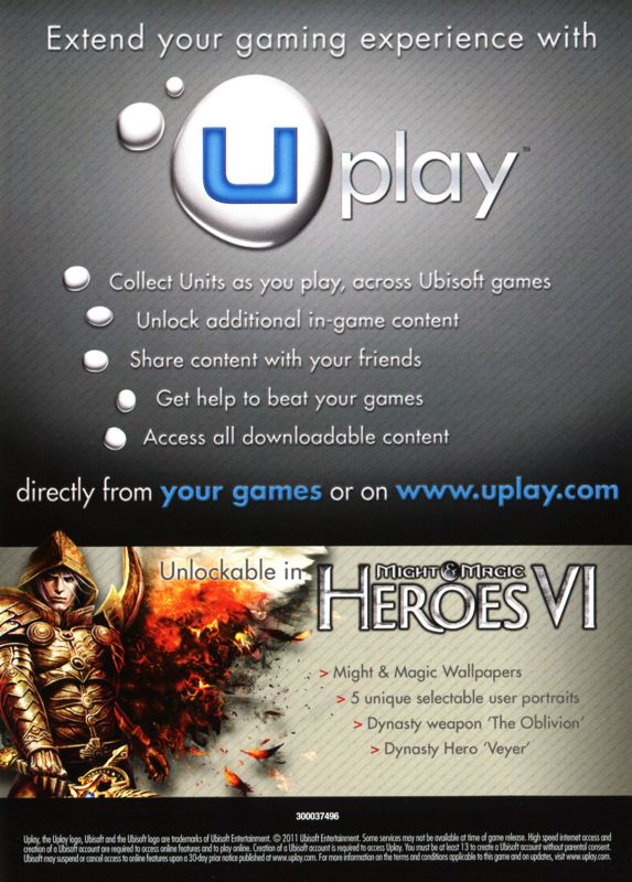 Advertisement for Might & Magic: Heroes VI (Windows): UPlay Ad