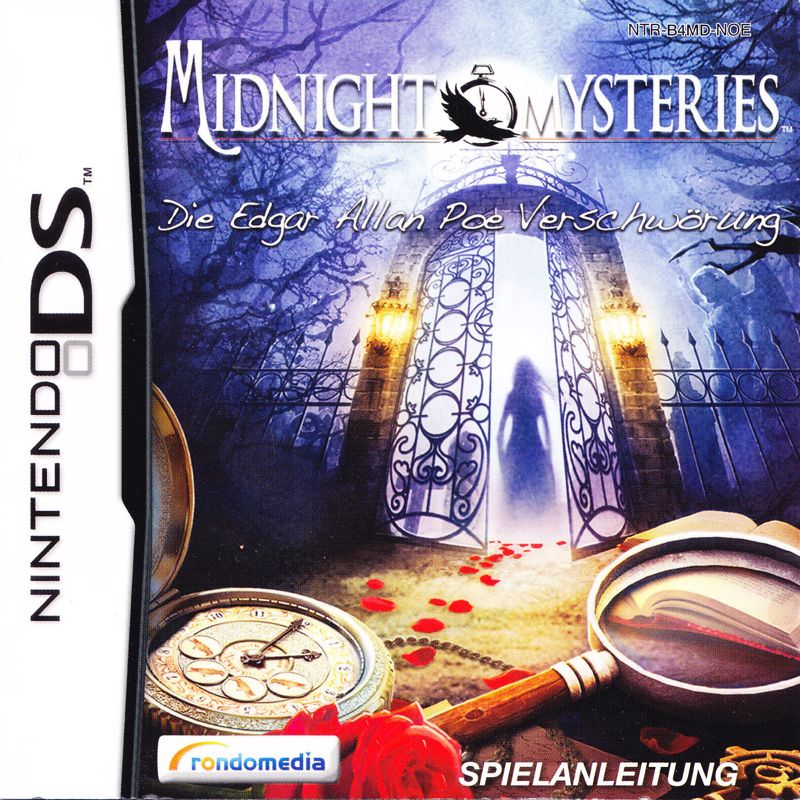 Manual for Midnight Mysteries: The Edgar Allan Poe Conspiracy (Nintendo DS): Front