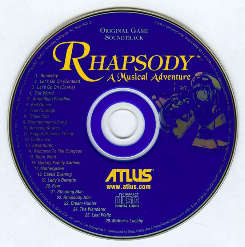 Media for Rhapsody: A Musical Adventure (PlayStation): Soundtrack
