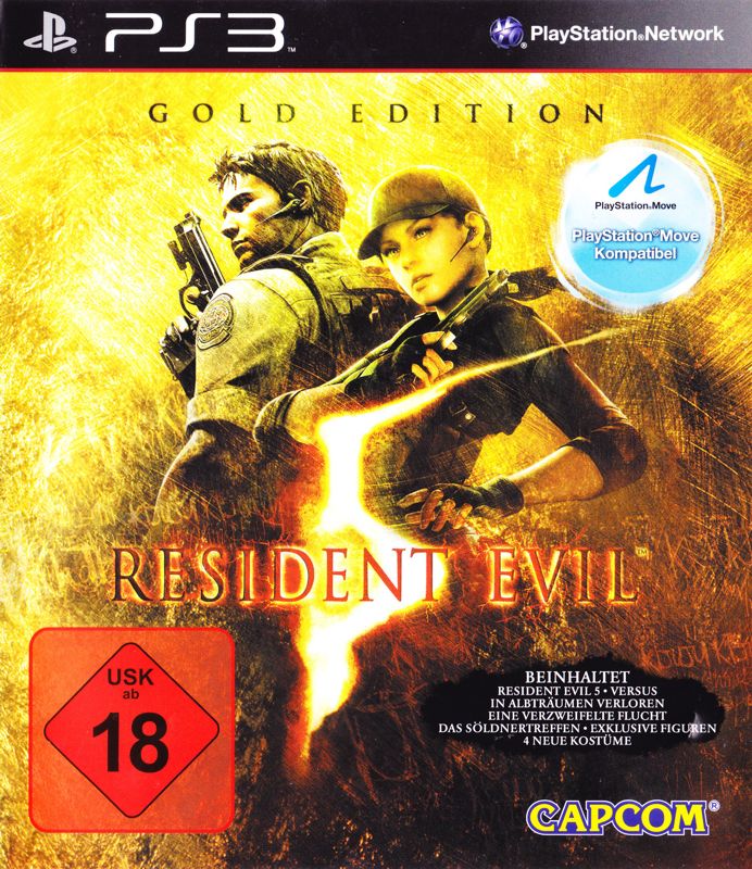 Front Cover for Resident Evil 5: Gold Edition (PlayStation 3) (Move Edition)