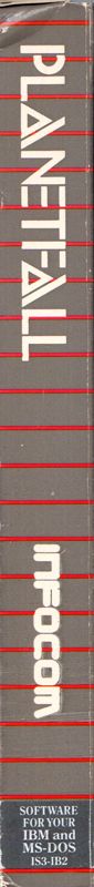 Spine/Sides for Planetfall (DOS) (Grey Box): Left