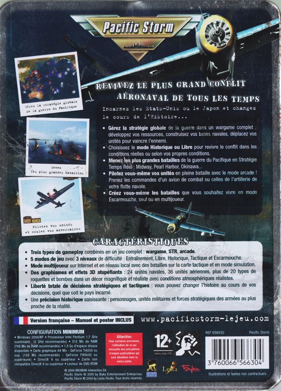 Back Cover for Pacific Storm (Windows)