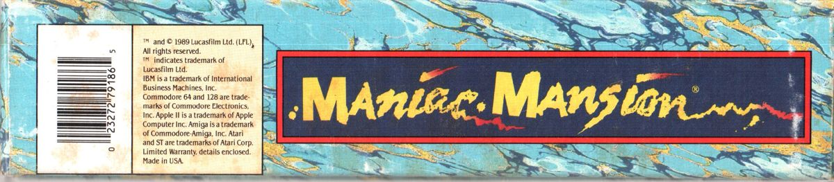 Spine/Sides for Maniac Mansion (DOS) (Enhanced version (1989)): Bottom