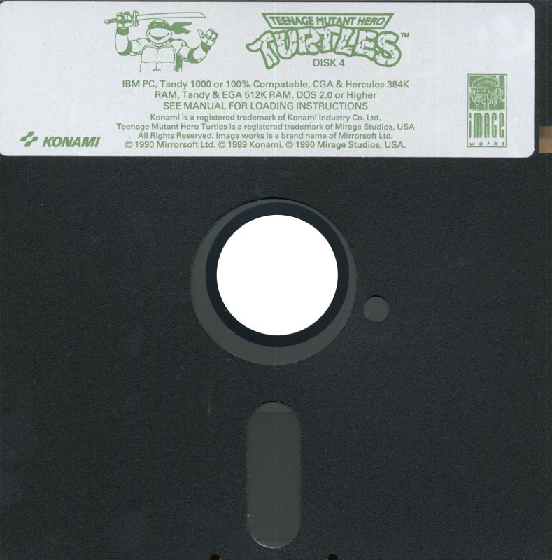 Media for Teenage Mutant Ninja Turtles (DOS) (5.25" Release): Disk 4