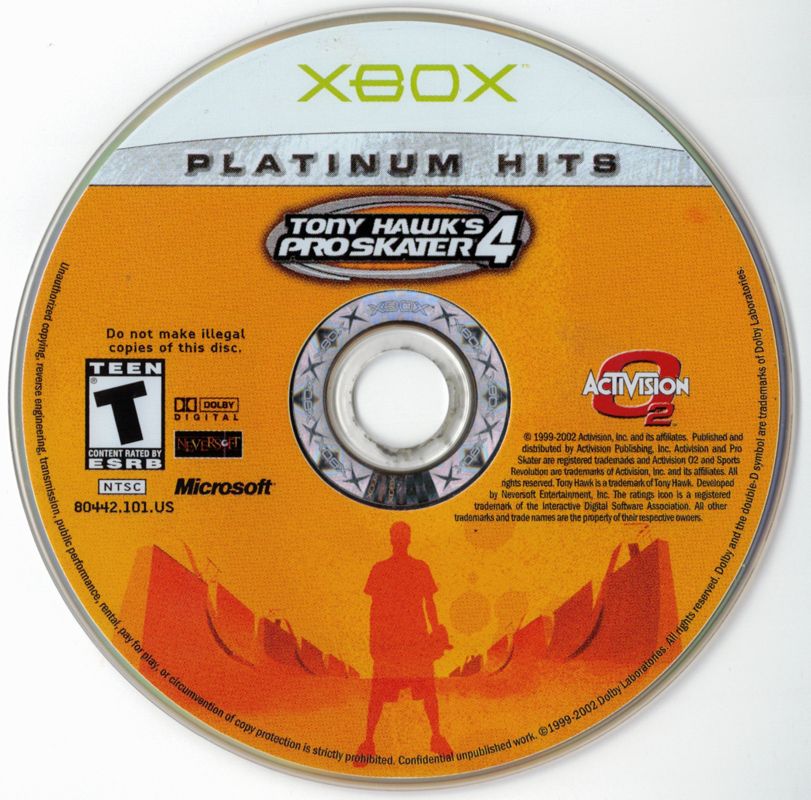 Media for Tony Hawk's Pro Skater 4 (Xbox) (Platinum Hits)