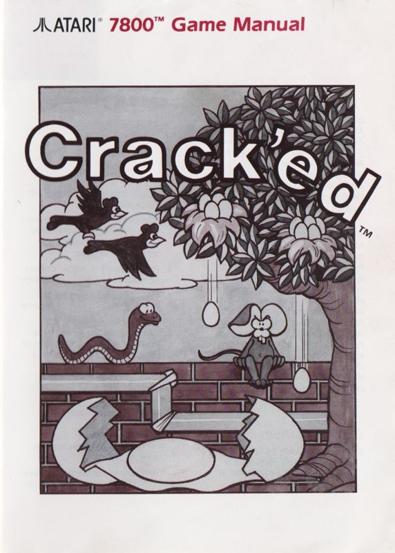 Manual for Crack'ed (Atari 7800): Front (3-folded)