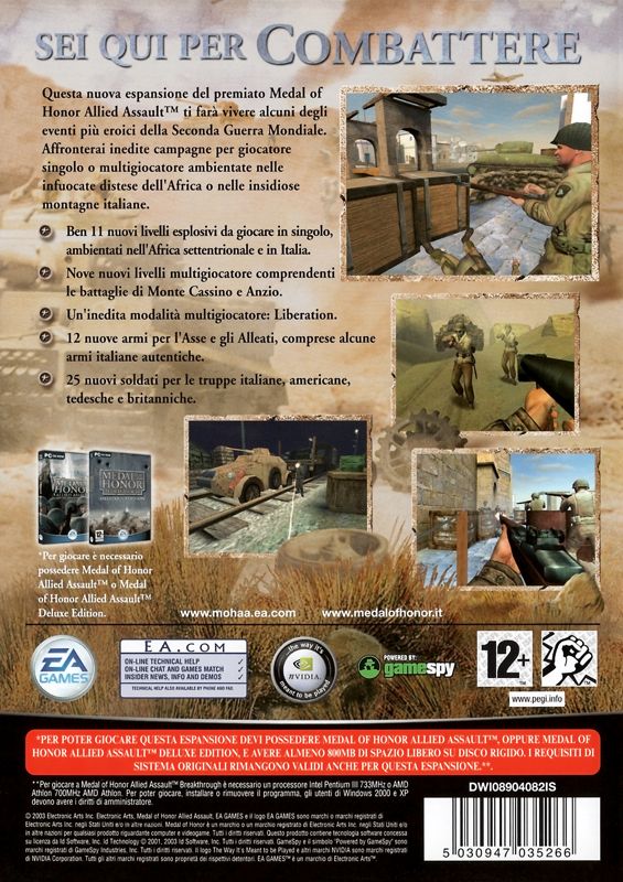 Back Cover for Medal of Honor: Allied Assault - Breakthrough (Windows)