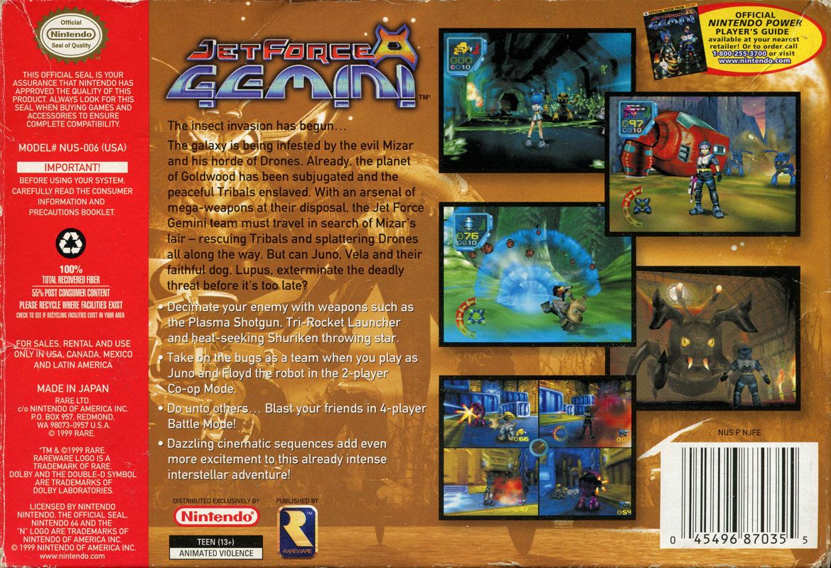 Jet Force Gemini cover or packaging material MobyGames