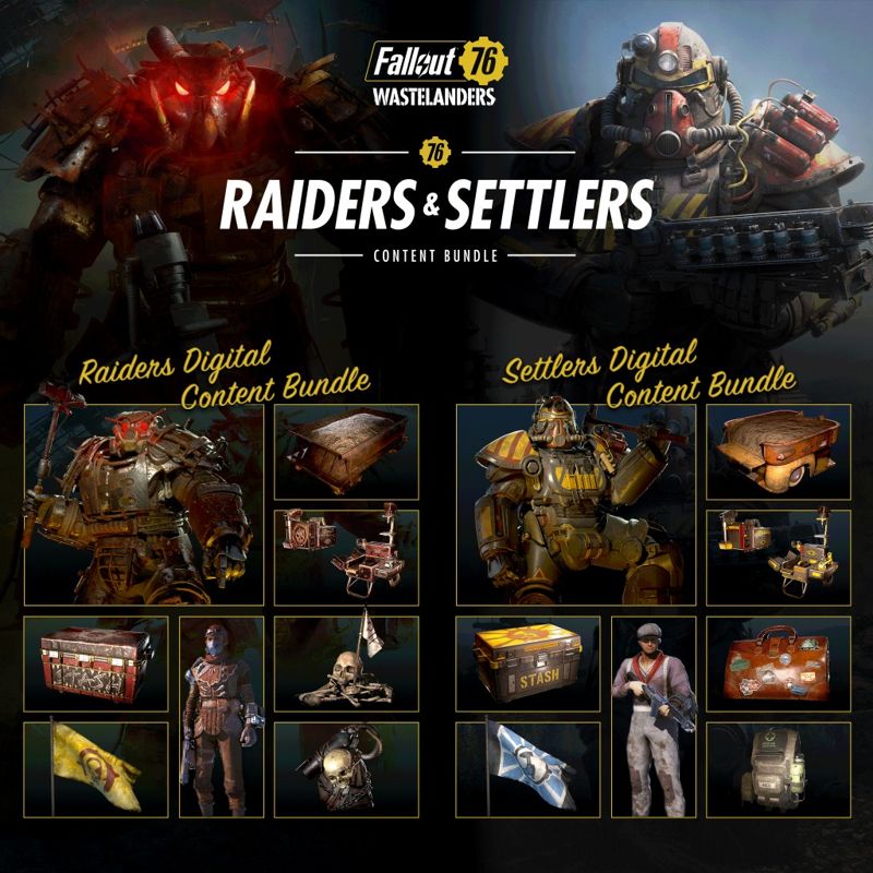 Front Cover for Fallout 76: Raiders & Settlers Content Bundle (PlayStation 4) (download release)