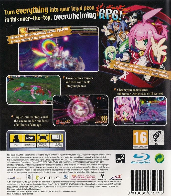 Back Cover for Mugen Souls (PlayStation 3)