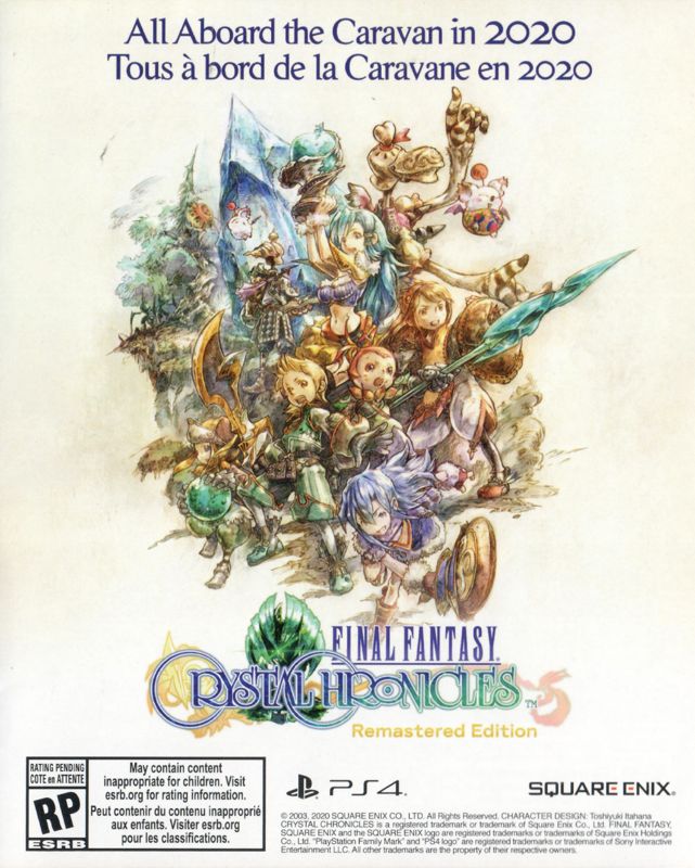 Advertisement for Trials of Mana (PlayStation 4): Final Fantasy Crystal Chronicles Remastered