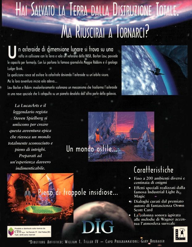 Back Cover for The Dig (DOS) (Fully localized Italian version)