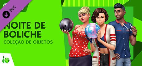 Front Cover for The Sims 4: Bowling Night Stuff (Windows) (Steam release): Brazilian Portuguese version
