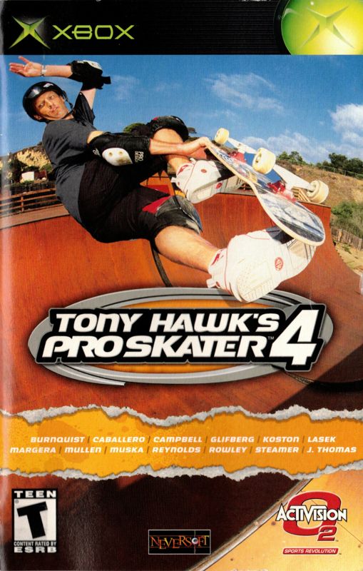 Manual for Tony Hawk's Pro Skater 4 (Xbox) (Platinum Hits): Front