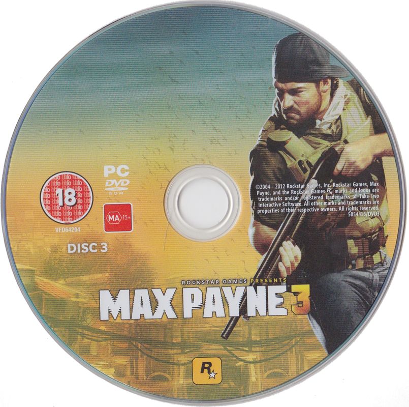 Media for Max Payne 3 (Windows): Disc 3