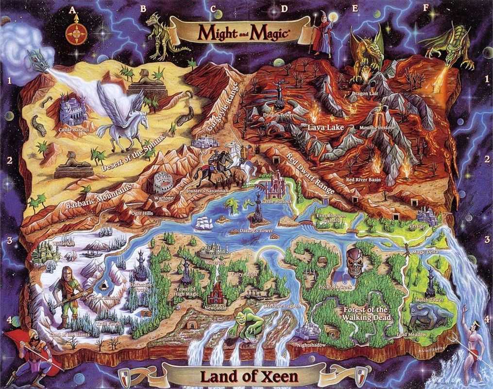 Map for Might and Magic Sixpack (Windows) (GOG.com release): Clouds of Xeen