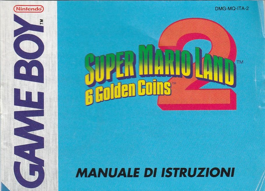 Manual for Super Mario Land 2: 6 Golden Coins (Game Boy): Front