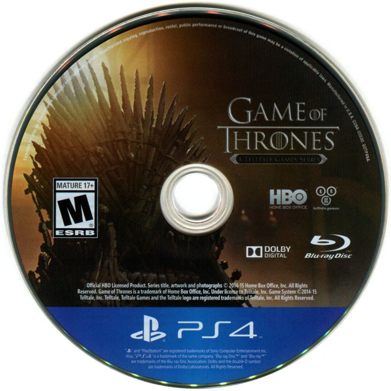Media for Game of Thrones (PlayStation 4)