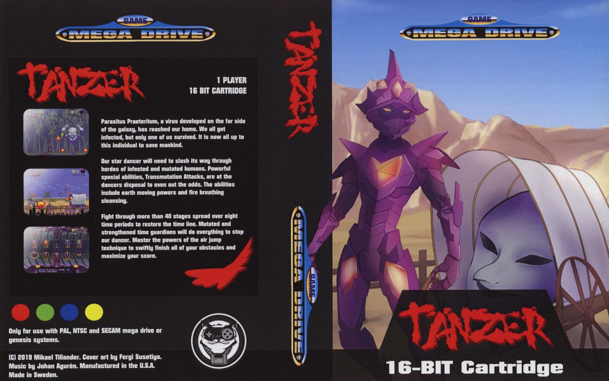 Full Cover for Tänzer (Genesis) (ROM version (Kickstarter download release))