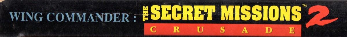Spine/Sides for Wing Commander: The Secret Missions 2 - Crusade (DOS) (3.5" Floppy Disk release): Top/Bottom