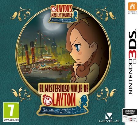 Front Cover for Layton's Mystery Journey: Katrielle and the Millionaires' Conspiracy (Nintendo 3DS) (download release)