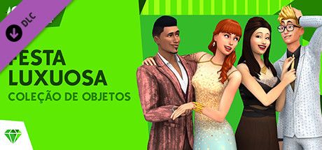 Front Cover for The Sims 4: Luxury Party Stuff (Windows) (Steam release): Brazilian Portuguese version