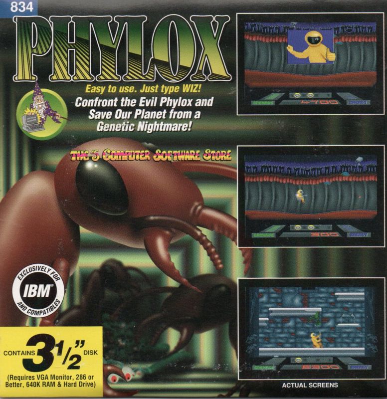 Front Cover for Phylox (DOS) (The 5$ Computer Software 3.5" release)