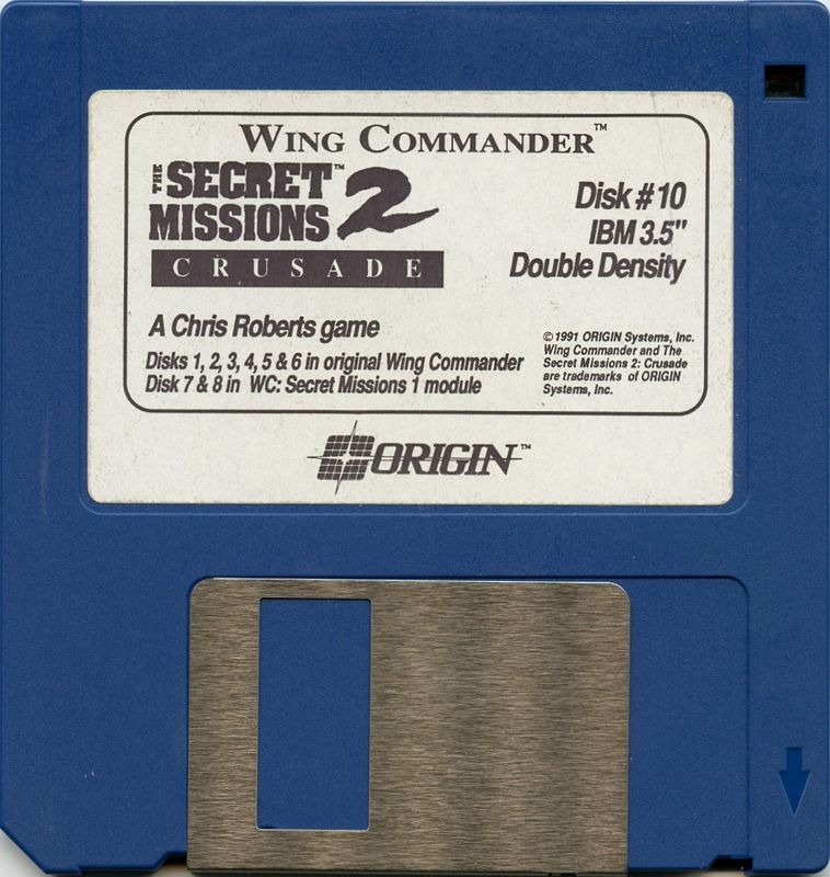 Media for Wing Commander: The Secret Missions 2 - Crusade (DOS) (3.5" Floppy Disk release): Disk 10
