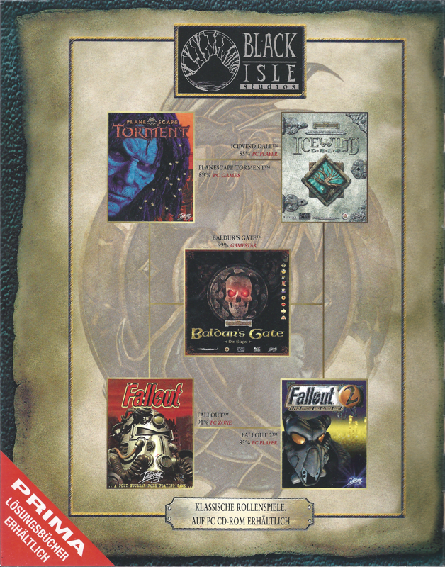 Inside Cover for Baldur's Gate II: Shadows of Amn (Windows): Left