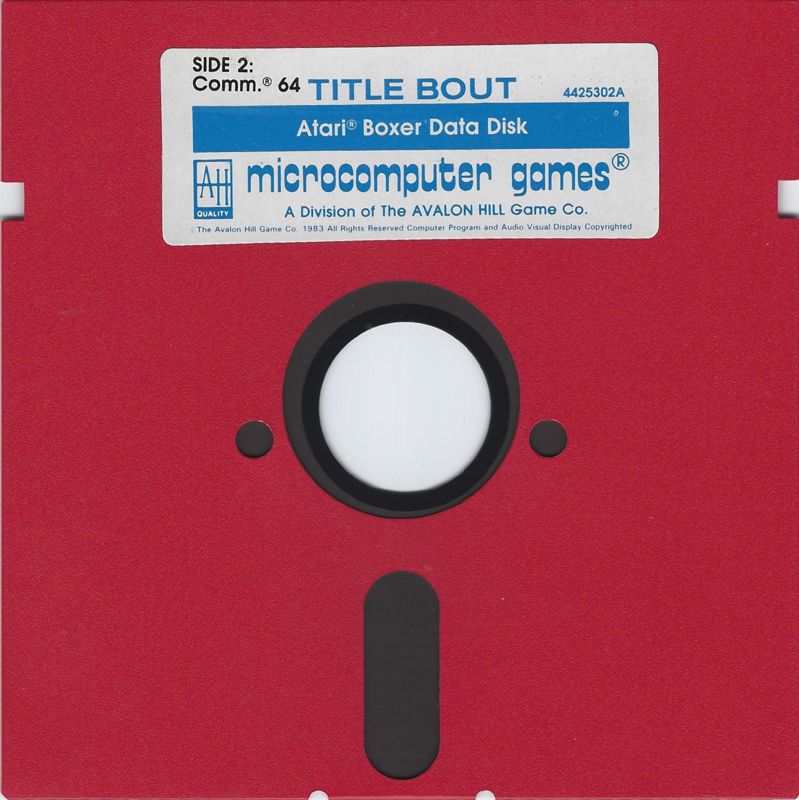 Media for Computer Title Bout (Atari 8-bit and Commodore 64) (re-release): Disk 2/2