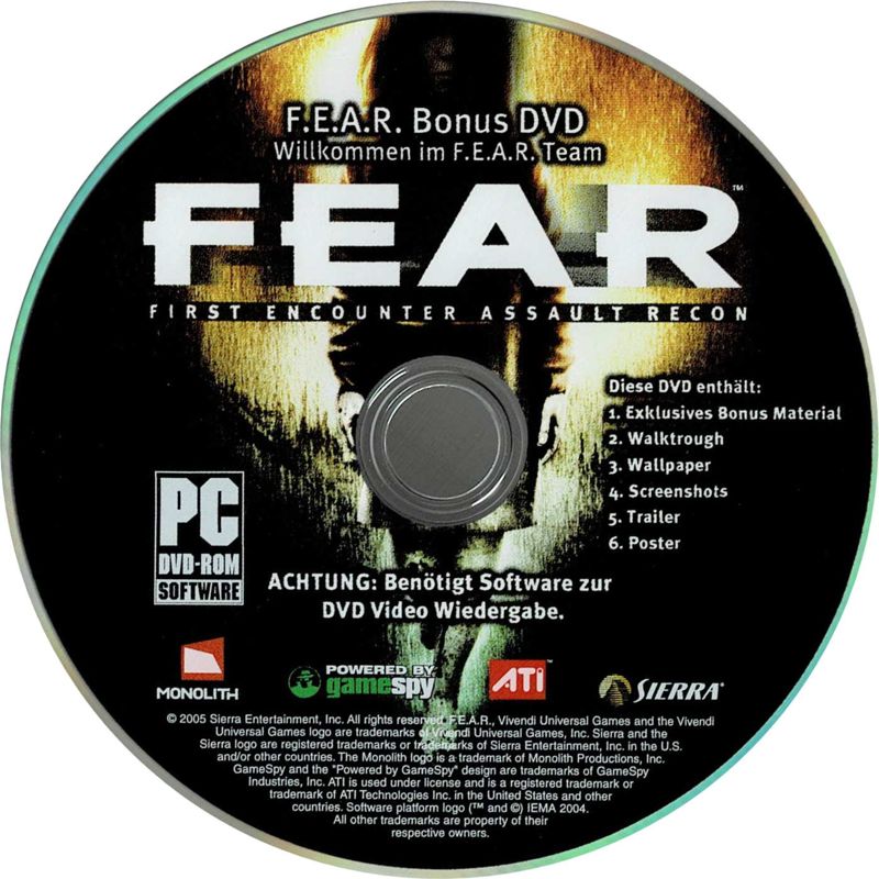 Media for F.E.A.R.: First Encounter Assault Recon (Windows) (Pre-order DVD)