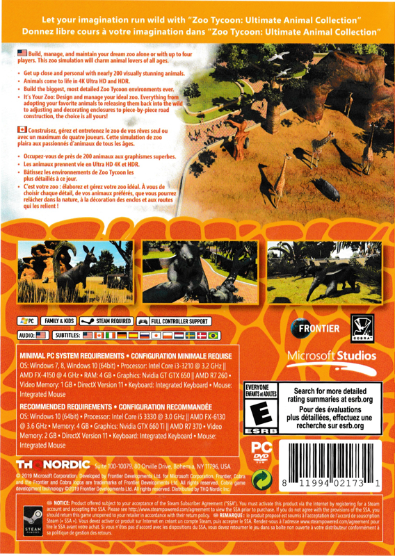 Zoo Tycoon Ultimate Animal Collection (PC Game) Let your imagination run  wild!