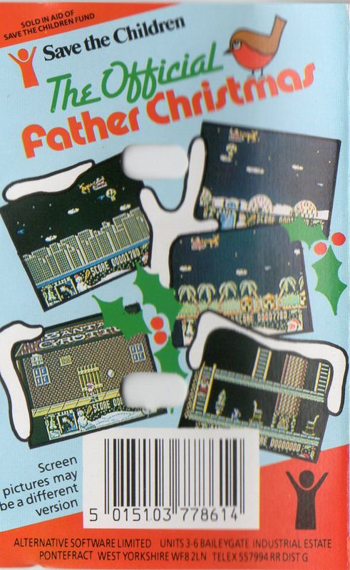 Back Cover for The Official Father Christmas (Commodore 64)