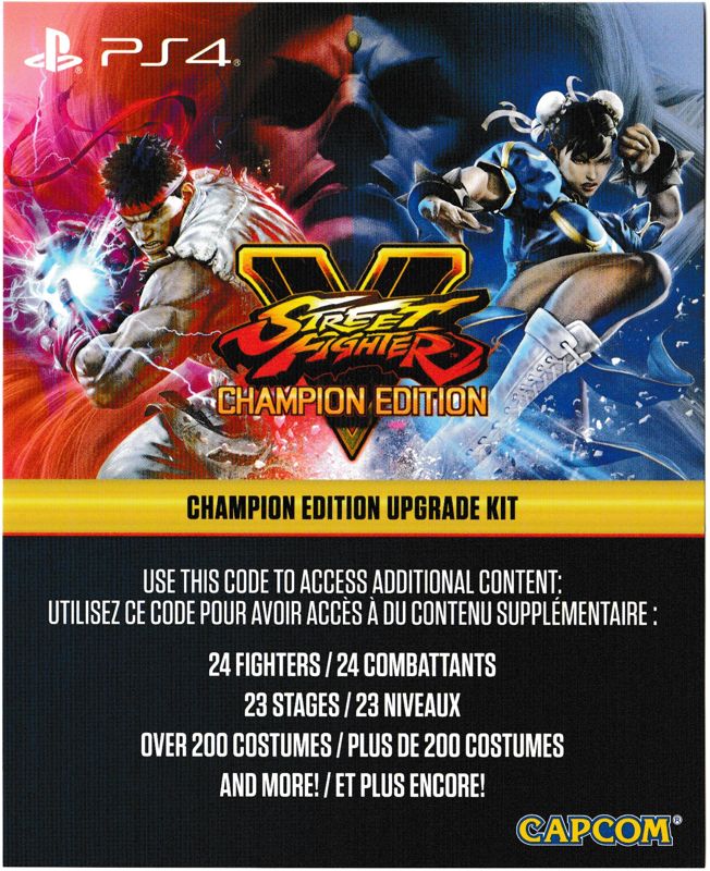 Street Fighter V: Champion Edition cover or packaging material - MobyGames