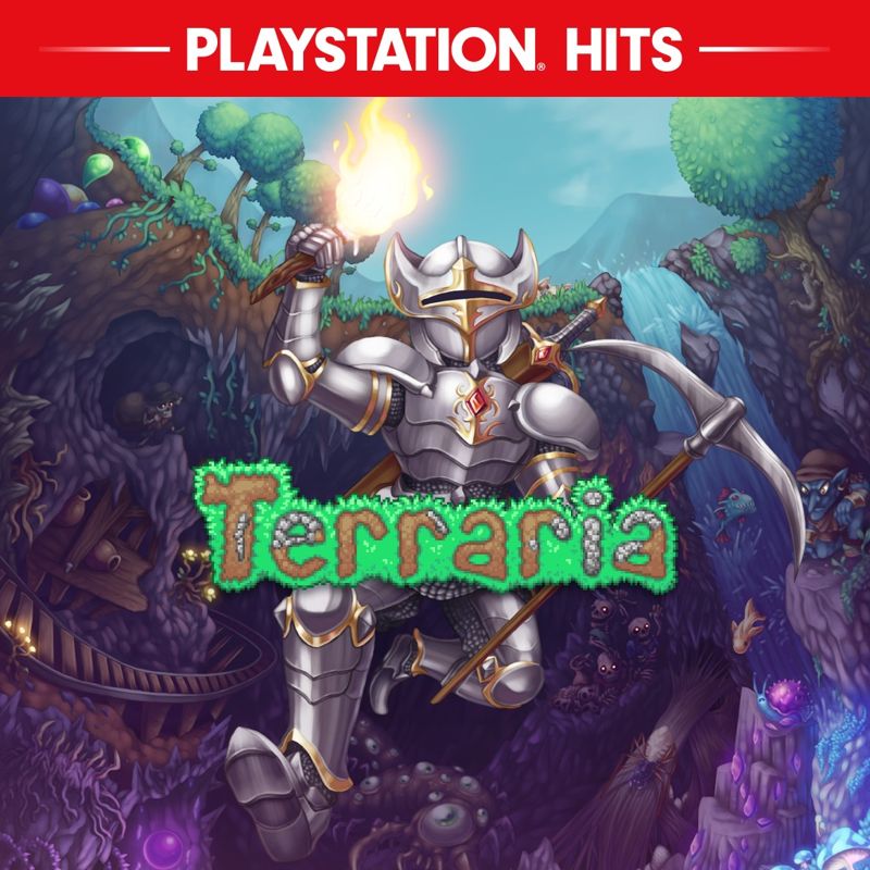 Front Cover for Terraria (PlayStation 4) (PSN release): "PlayStation Hits" version