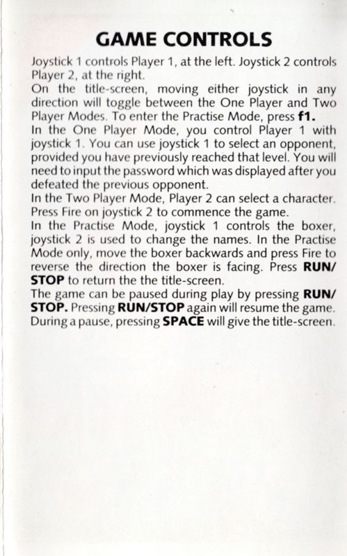 Inside Cover for By Fair Means or Foul (Commodore 64) (Alternate Back Cover Design): Left