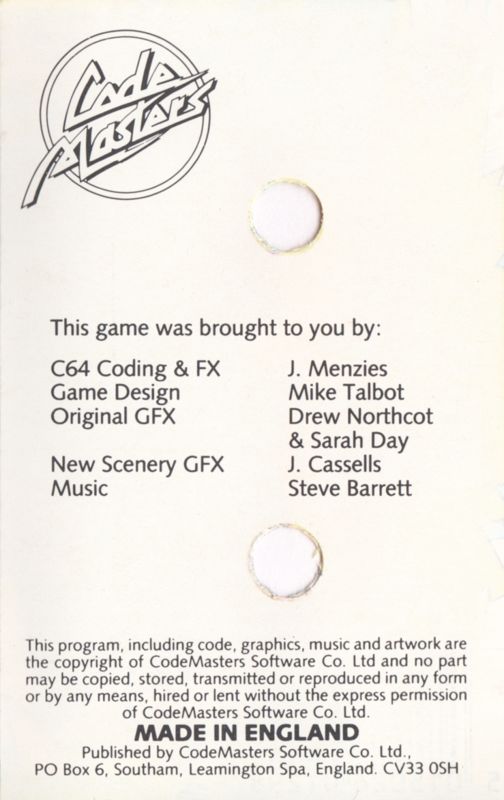 Inside Cover for Bigfoot (Commodore 64): Far Right