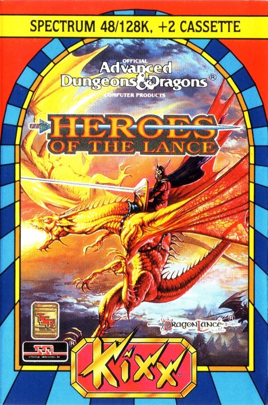 Front Cover for Heroes of the Lance (ZX Spectrum) (Kixx Re-release)