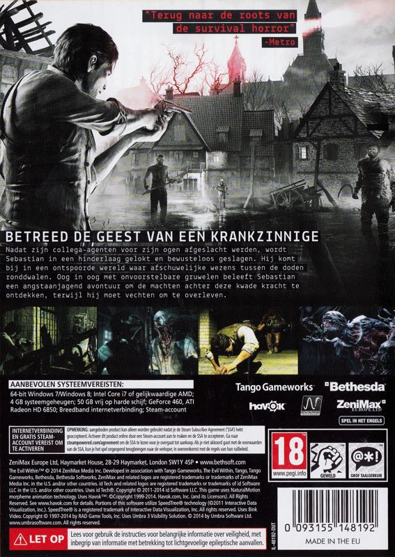 Other for The Evil Within (Limited Edition) (Windows): Keep Case - Back