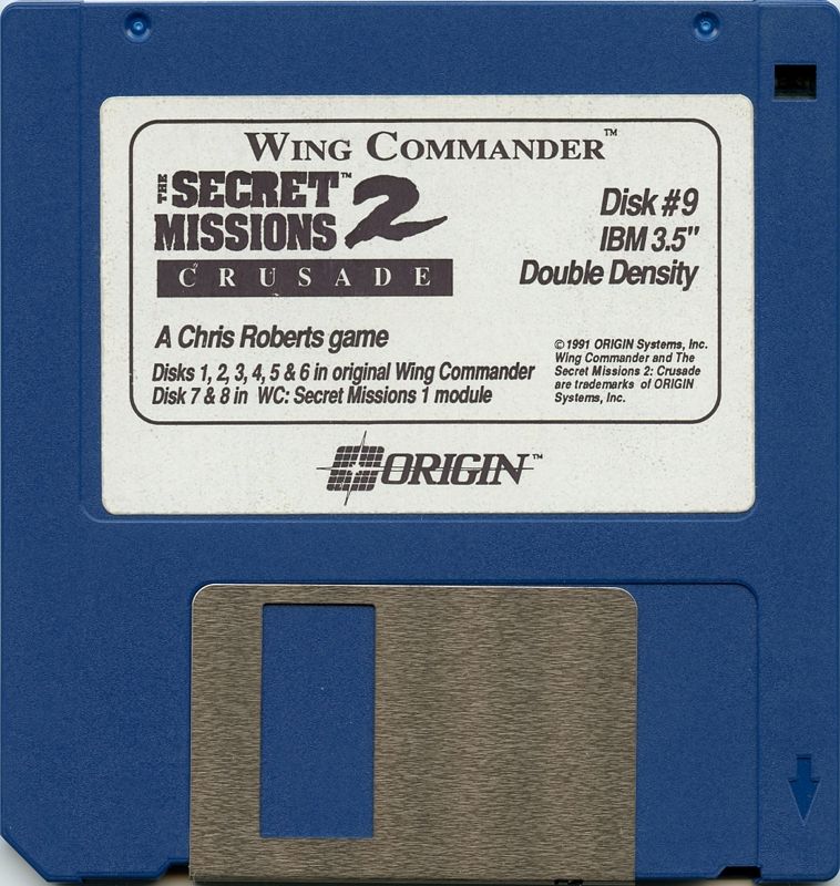 Media for Wing Commander: The Secret Missions 2 - Crusade (DOS) (3.5" Floppy Disk release): Disk 9