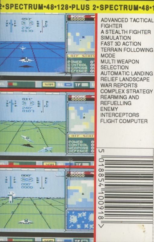 Back Cover for ATF: Advanced Tactical Fighter (ZX Spectrum)