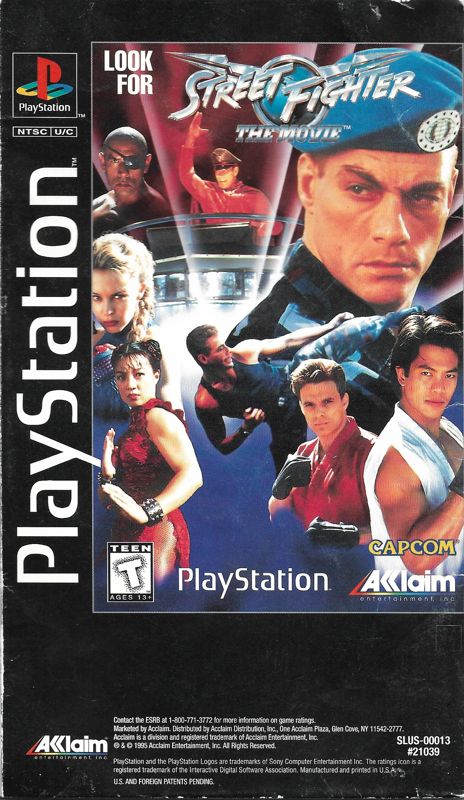 Manual for WWF WrestleMania (PlayStation): Back