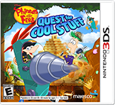 Front Cover for Phineas and Ferb: Quest for Cool Stuff (Nintendo 3DS) (download release)