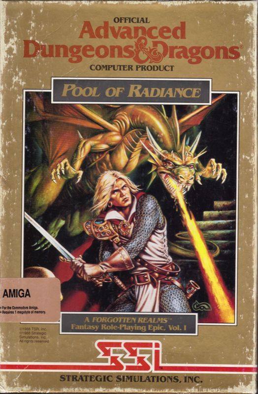 Front Cover for Pool of Radiance (Amiga)